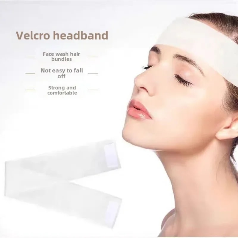 Disposable Headbands for Facials, Spa Stretch Hair Bands, Soft Skin Care, Face Washing Tools for Women Salons