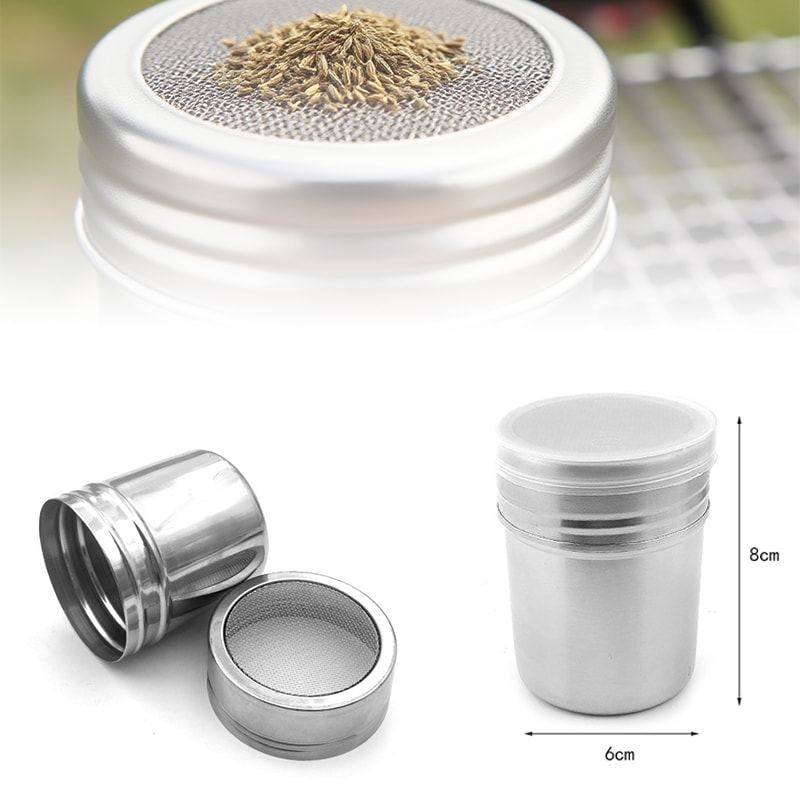 Stainless Steel Sprinkle Powder Icing Sugar Duster Shaker Tool For Flour Cocoa Chocolate And Spices