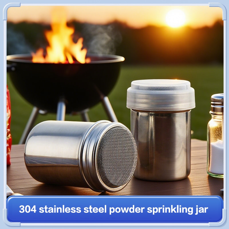 Stainless Steel Sprinkle Powder Icing Sugar Duster Shaker Tool For Flour Cocoa Chocolate And Spices