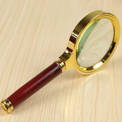high-definition handheld magnifier, metal magnifying glass for reading & scientific experiments