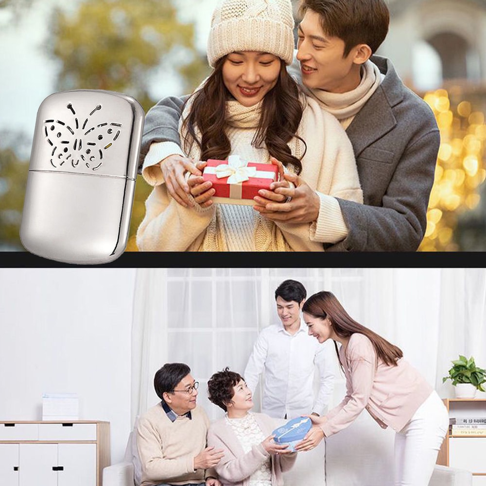 Zinc Alloy Pocket Hand Warmer Reusable Fuel Heater For Outdoor Hunting Camping Fishing 5