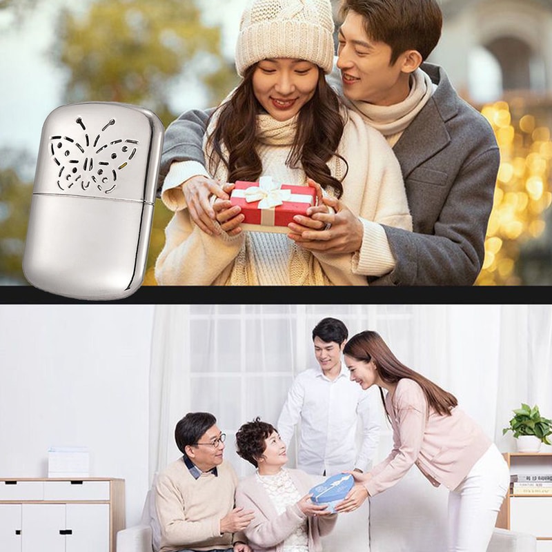 Zinc Alloy Pocket Hand Warmer Reusable Fuel Heater For Outdoor Hunting Camping Fishing 5