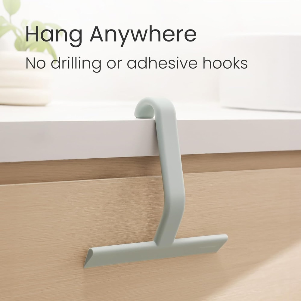 Hang Shower Squeegee For Glass Doors Silicone Design With Hook For Easy Cleaning 3