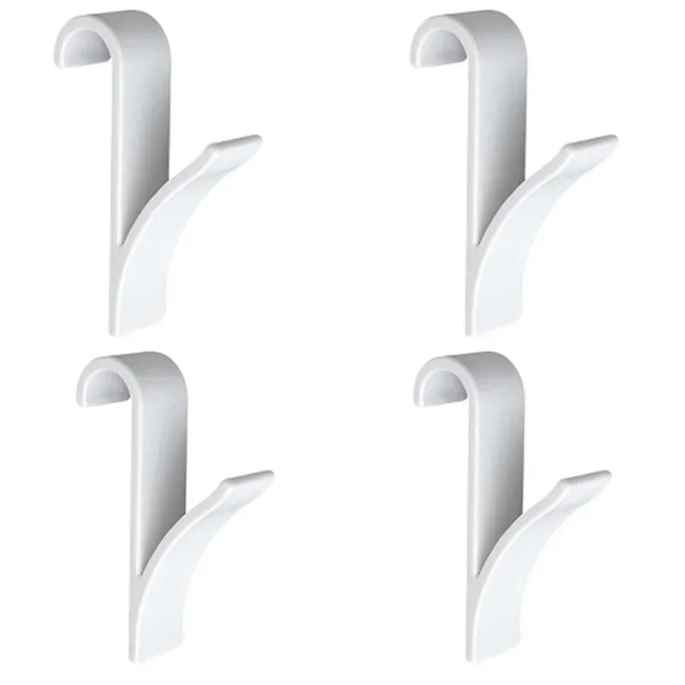 Kitchen Bathroom Hanger Clips Storage Racks White Clear Hanger Heated Towel Radiator Rail Hooks 5