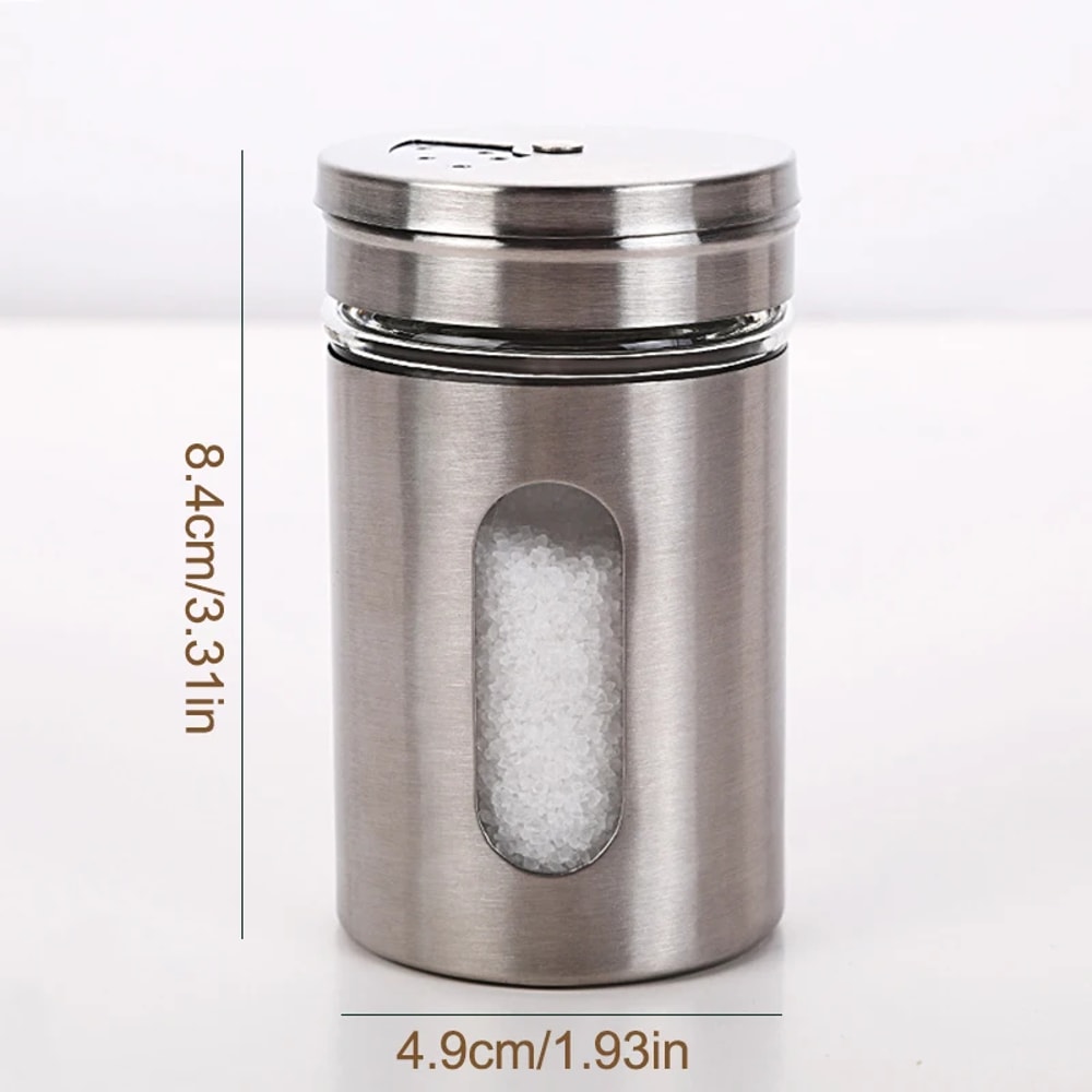 Stainless Steel Spice Shaker Seasoning Cans For Camping Barbecue And Storage Box 4
