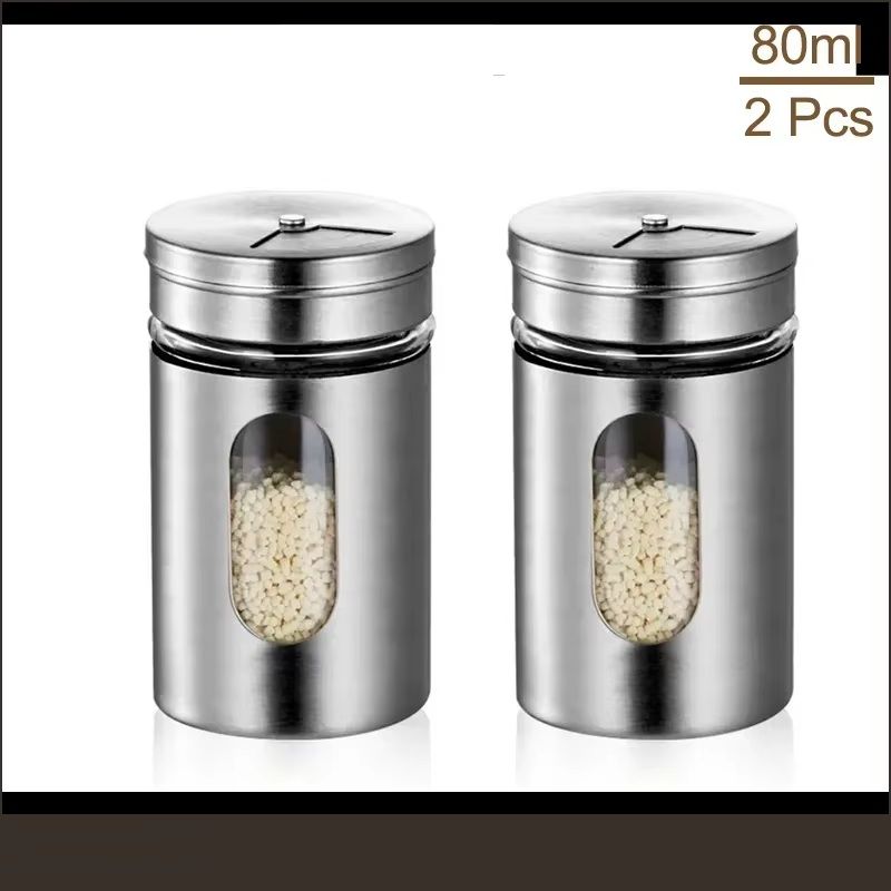 Stainless Steel Spice Shaker Seasoning Cans For Camping Barbecue And Storage Box 7