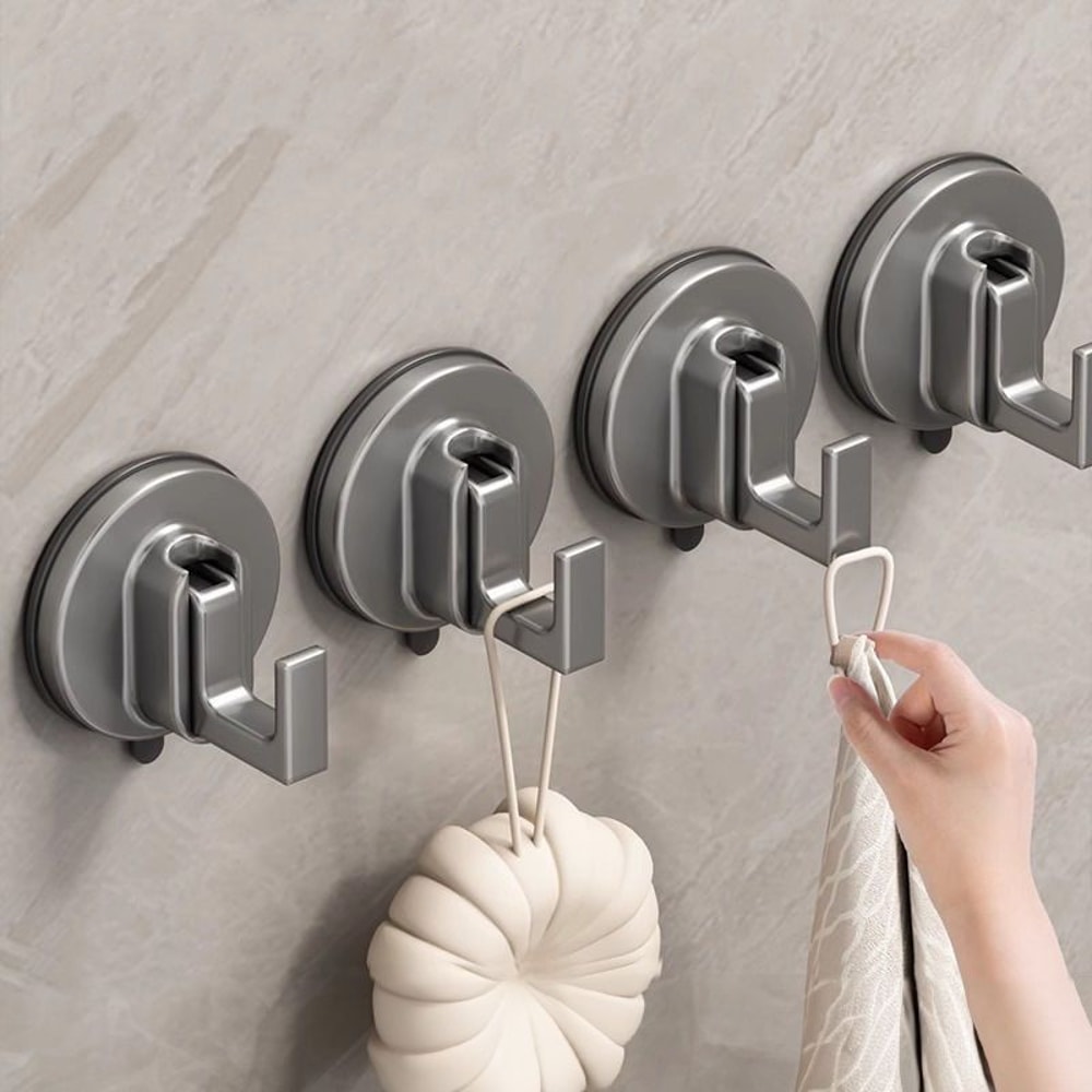 Reusable Suction Cup Hooks, Waterproof Vacuum Suction Kitchen Bathroom Wall Hanger