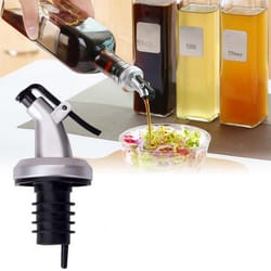 leak-proof olive oil dispenser bottle with pour spout, wine sauce dispenser