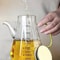 Glass Oil Pots Leak Proof Diamond Oil Bottle With Scale Lid Kitchen Soy Sauce Vinegar Condiment Sto 3