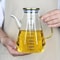 Glass Oil Pots Leak Proof Diamond Oil Bottle With Scale Lid Kitchen Soy Sauce Vinegar Condiment Sto 5
