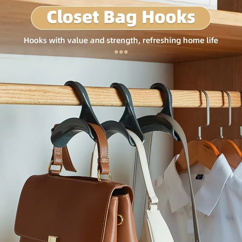 Space Saving Handbag Hanger Hook Closet Organizer Rack For Bags Caps Scarves Hats MultiPurpose Ward 1