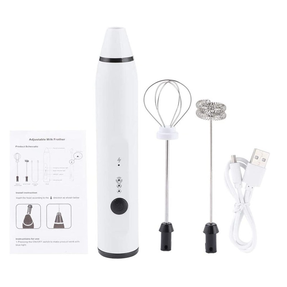Electric Blender Whisk Mixer, USB Mini Handheld Milk Frother for Coffee, Cappuccino
