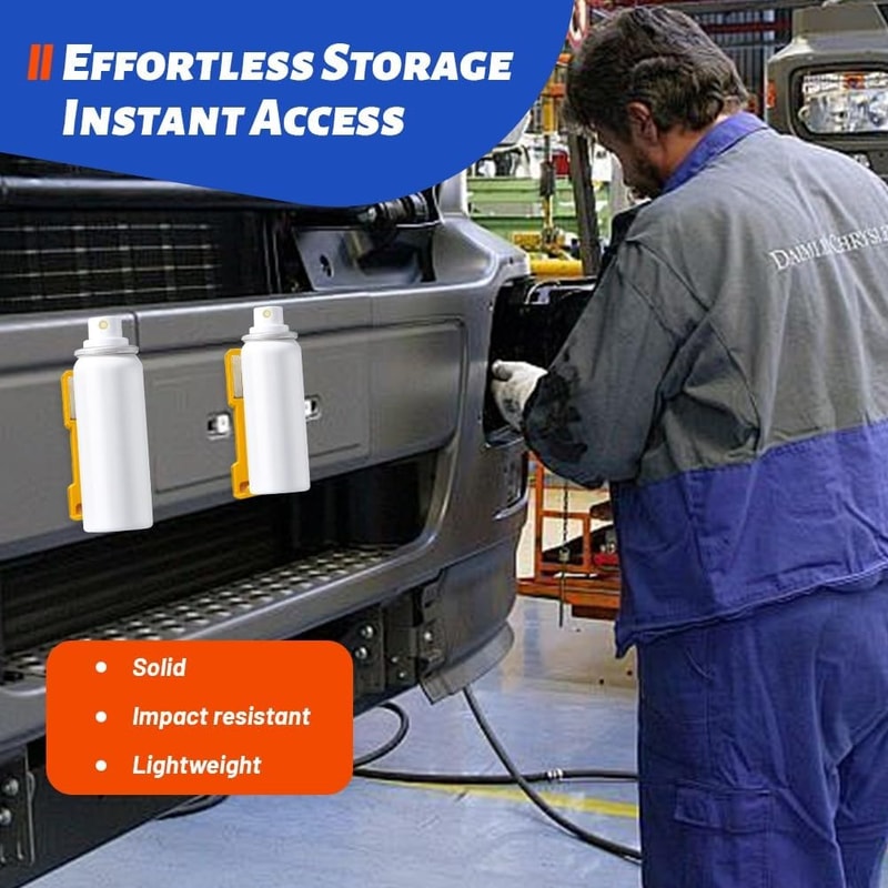 Magnetic Aerosol Can Holder, Space Saving Spray Can Rack for Garage, Workshop, Kitchen, and Toolbox