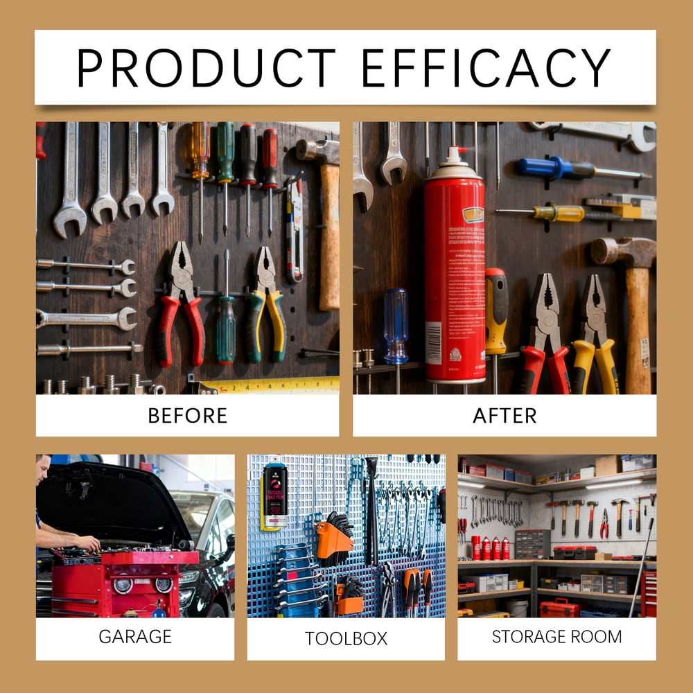 Magnetic Aerosol Can Holder, Space Saving Spray Can Rack for Garage, Workshop, Kitchen, and Toolbox