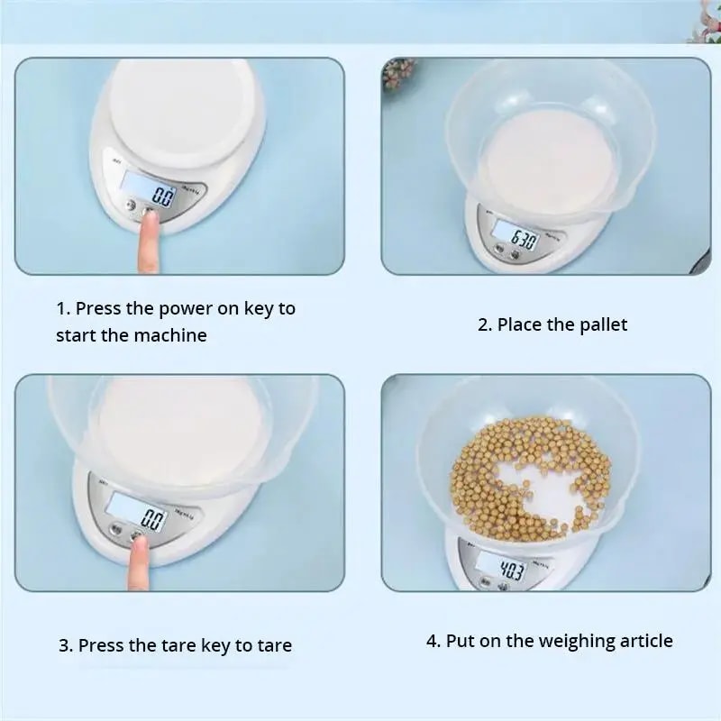 Kitchen Baking Scale Electronic Scales With Digital LED Display Portable Food Balance Measuring Sca 5