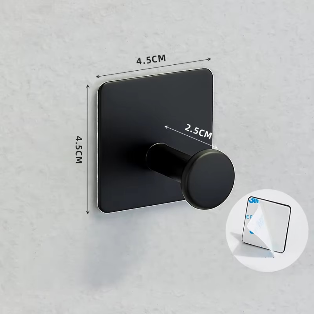 Heavy Duty Adhesive Towel Hooks Stick On Hanger Waterproof Stainless Steel For Kitchen Bathroom Hom