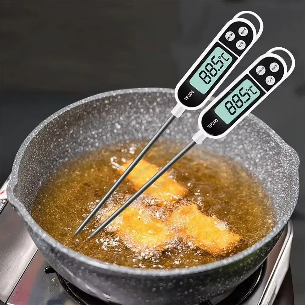 Food Thermometer Digital Kitchen Tool for Meat, BBQ, Water and Oil Cooking Electronic Oven Probe