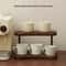 Bamboo Wooden Cup Holder For Coffee Bar Makeup Organizer For Vanity Mug Display Rack Kitchen Storag 2