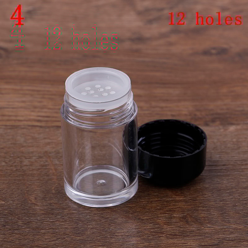 Nail Glitter Powder Container Loose Powder Jar With Sifter Refillable Bottle With Holes 8