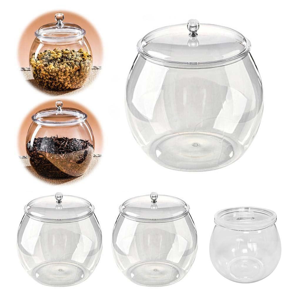 Flour Grains Candy Cookie Plastic Jar With Airtight Lid For Food Storage Canister 0