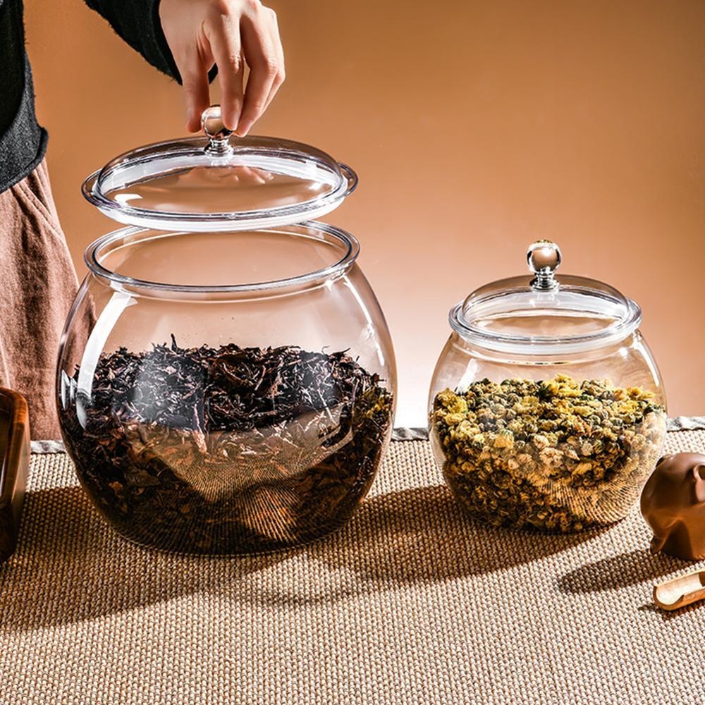 Flour Grains Candy Cookie Plastic Jar With Airtight Lid For Food Storage Canister 1