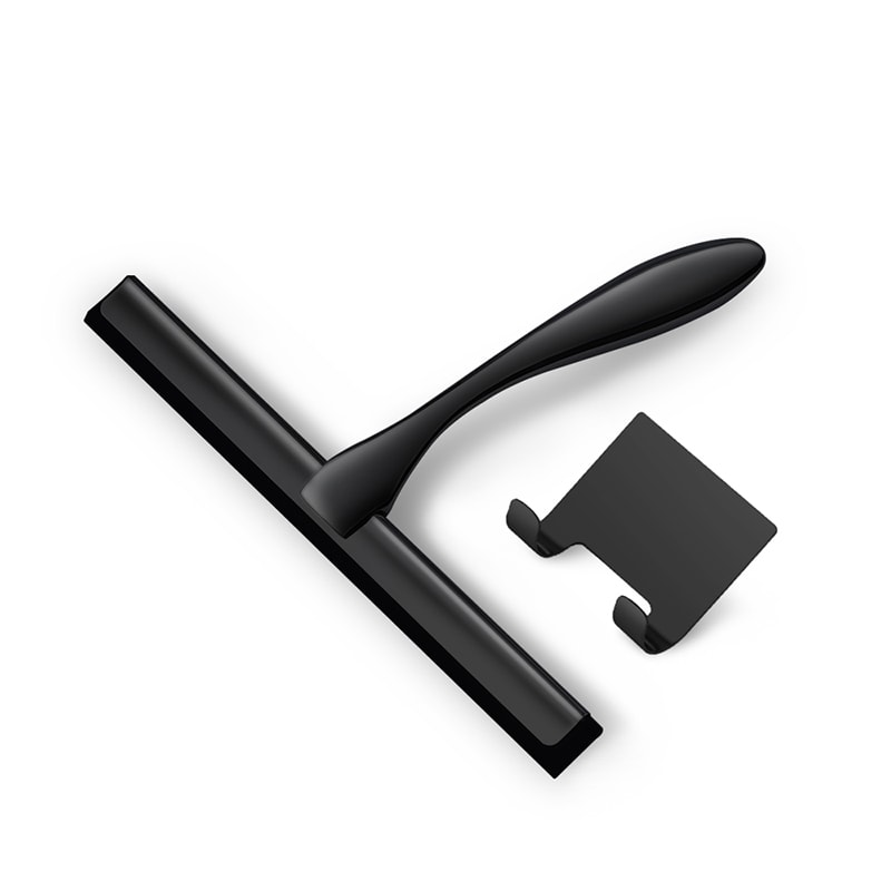 Stainless Steel Shower Squeegee With Silicone Rubber Scrape Glass Wiper For Windows And Bathroom 6