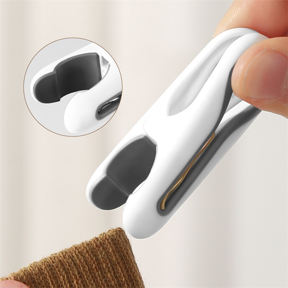 Laundry Clips with Storage Basket, Plastic Clothes Pins, Perfect for Socks, Underwear, Food, and Household Organization