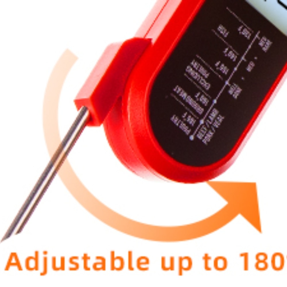 Digital Food Kitchen Thermometer DualProbe Waterproof Meat Cooking Grilling Rotating LCD Screen Wit 6