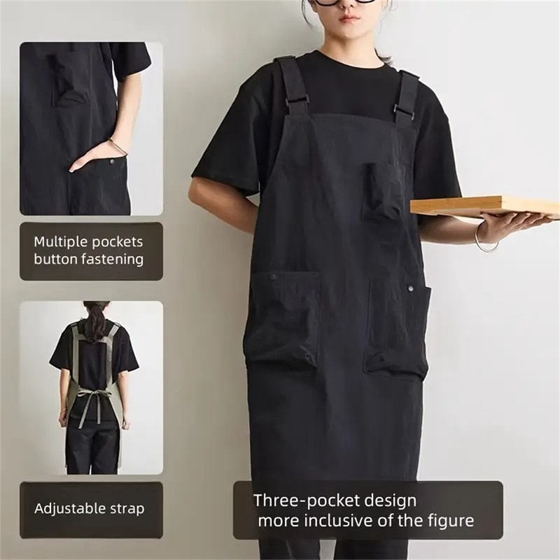 Waterproof Apron for Outdoor Barber, Coffee Shop, Unisex Kitchen Workwear Apron