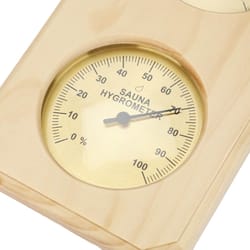 mechanical wood sauna thermometer hygrometer, wall-mounted spa accessory, no battery required for family hotel