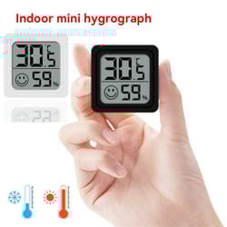mini room temperature and humidity meter, lcd digital thermometer, indoor hygrometer sensor, weather station for winter