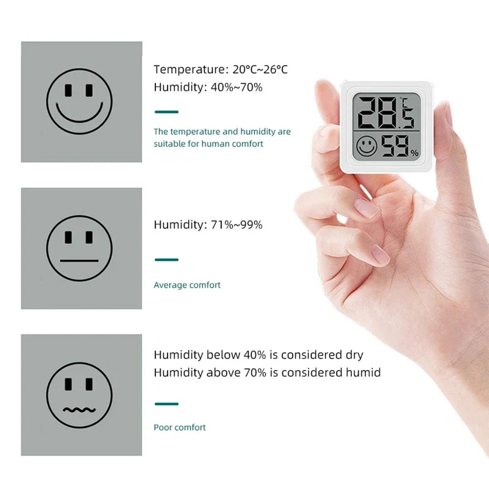 Mini Room Temperature And Humidity Meter LCD Digital Thermometer Indoor Hygrometer Sensor Weather S 4