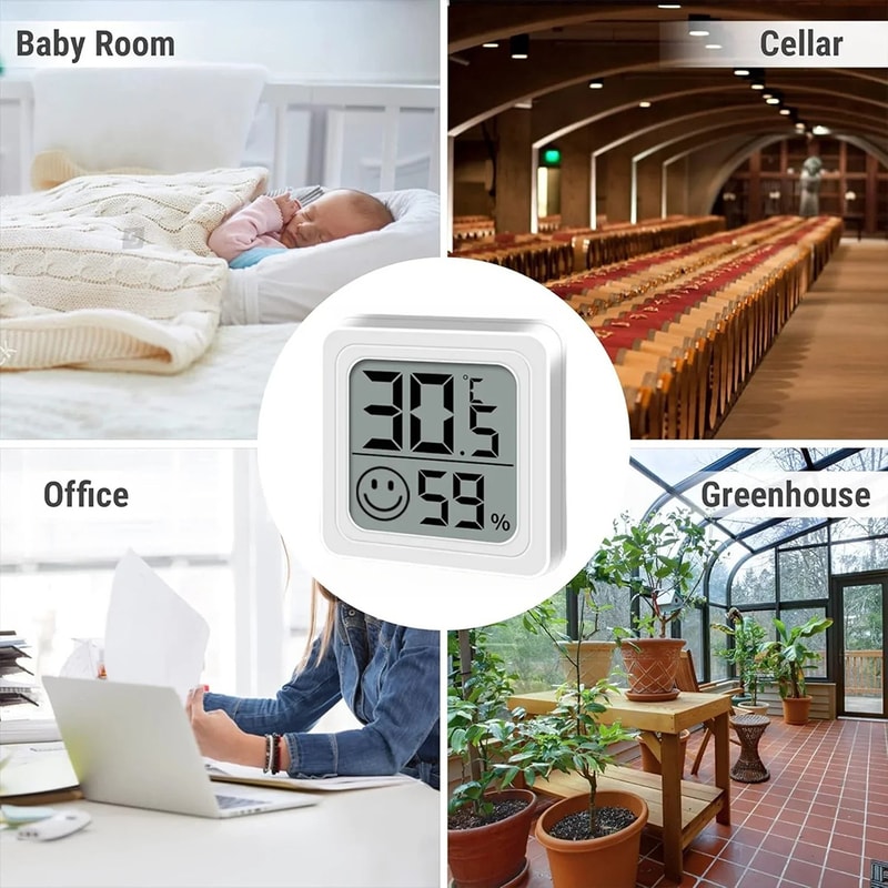 Mini Room Temperature And Humidity Meter LCD Digital Thermometer Indoor Hygrometer Sensor Weather S 5