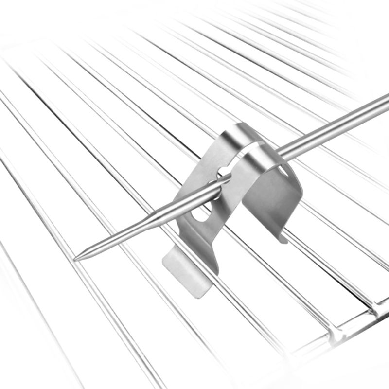 Stainless Steel Temperature Probe Clip for BBQ Grill Oven, Thermometer Holder Clips for Fixing BBQ Holes