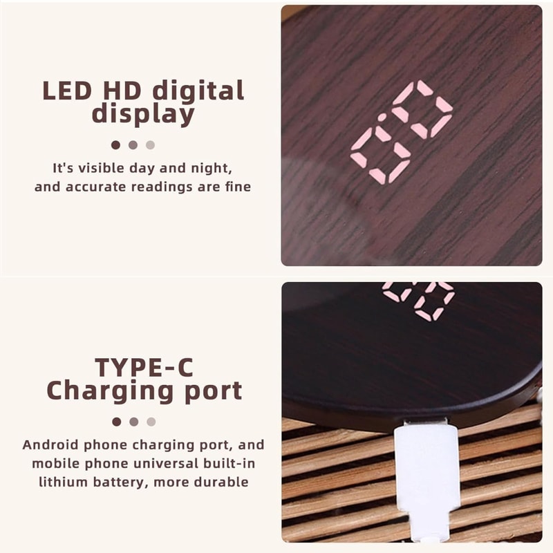 Portable Digital Scale, Multifunction Digital Pocket Scale, Rechargeable Gram Scale for Coffee, Baking, Jewelry