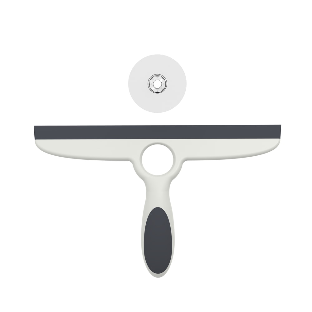 Silicone Glass Squeegee, Window Wiper with Stick Hook, Mirror Cleaner for Bathroom and Glass Cleaning