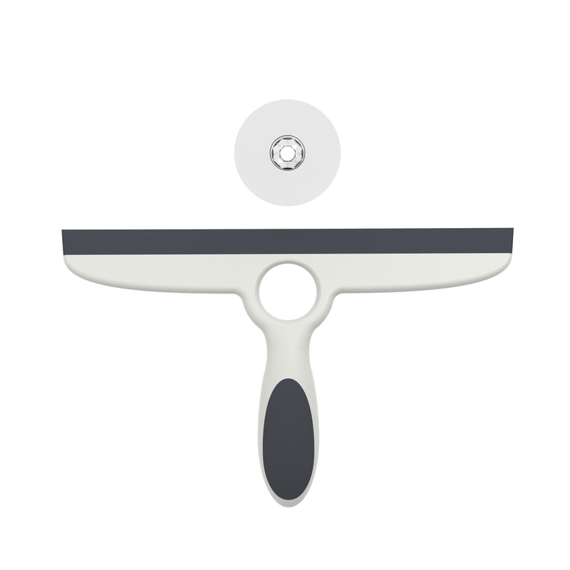 Silicone Glass Squeegee, Window Wiper with Stick Hook, Mirror Cleaner for Bathroom and Glass Cleaning