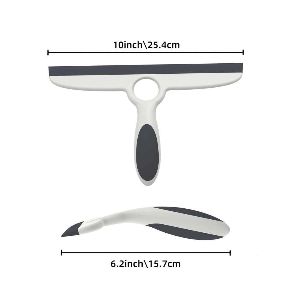 Silicone Glass Squeegee, Window Wiper with Stick Hook, Mirror Cleaner for Bathroom and Glass Cleaning