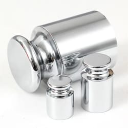 scale weights set for accurate calibration, chrome plated weighing scales