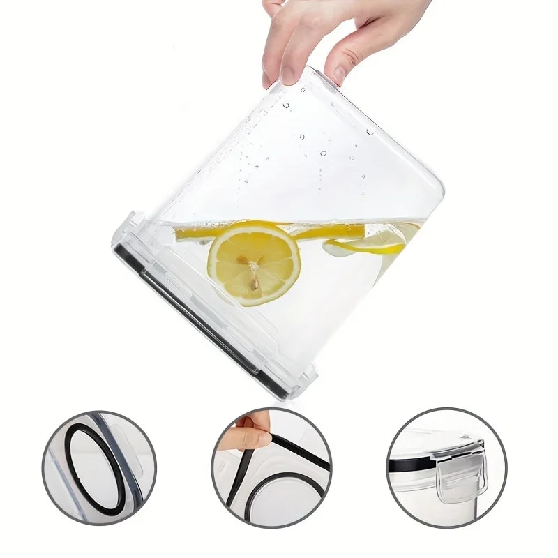 Airtight Cereal Storage Container, Moistureproof Rice Bucket, Plastic Food Storage Box