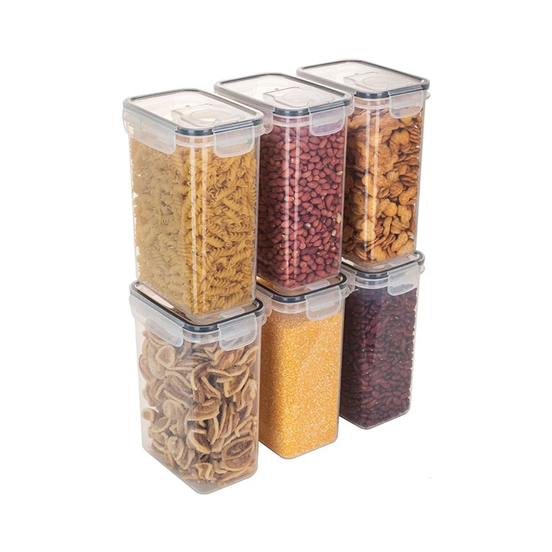 Airtight Cereal Storage Container, Moistureproof Rice Bucket, Plastic Food Storage Box