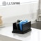 Luxspire Kitchen Sponge Holder for Sink, Resin Dish Sponge Holder with Compartments