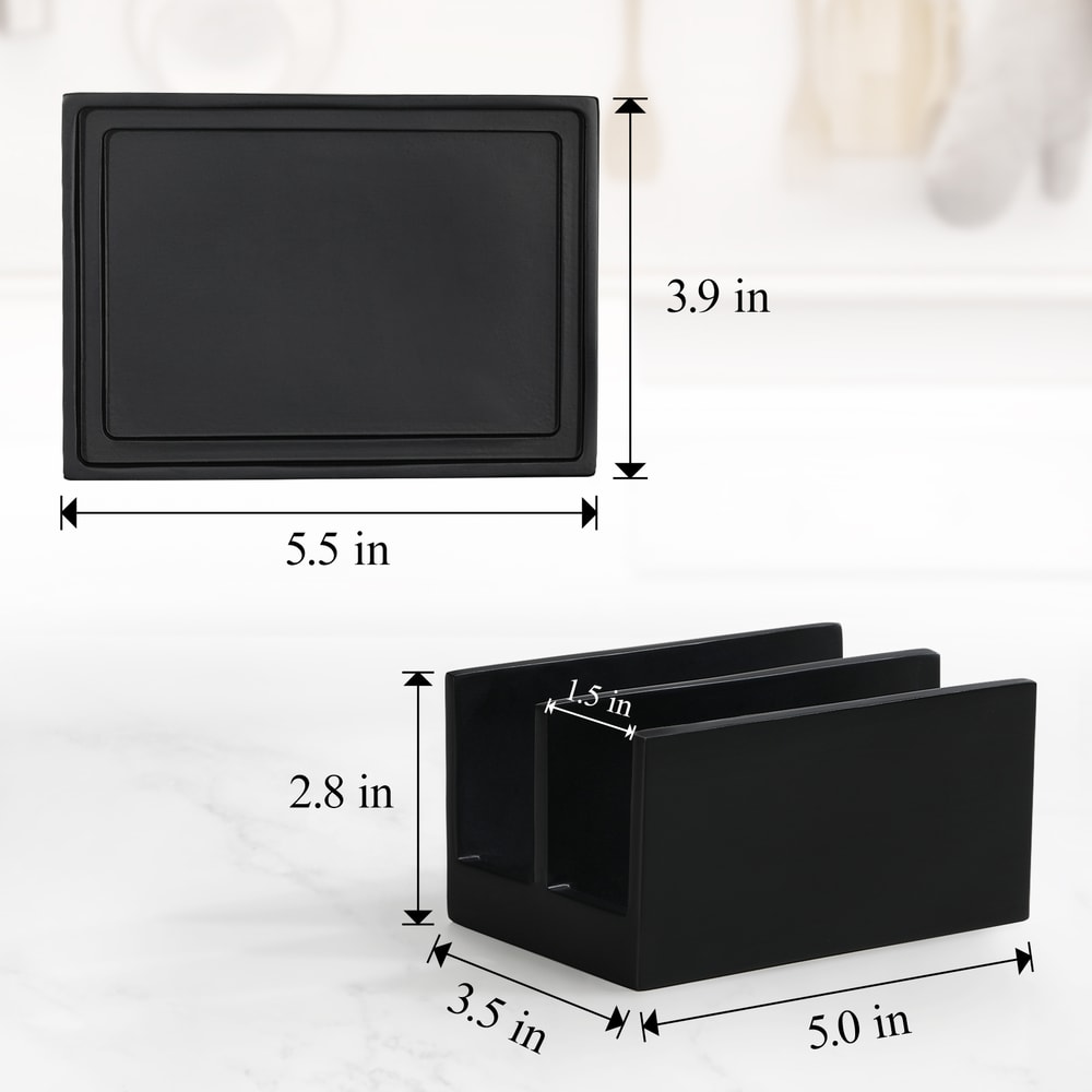 Luxspire Kitchen Sponge Holder for Sink, Resin Dish Sponge Holder with Compartments