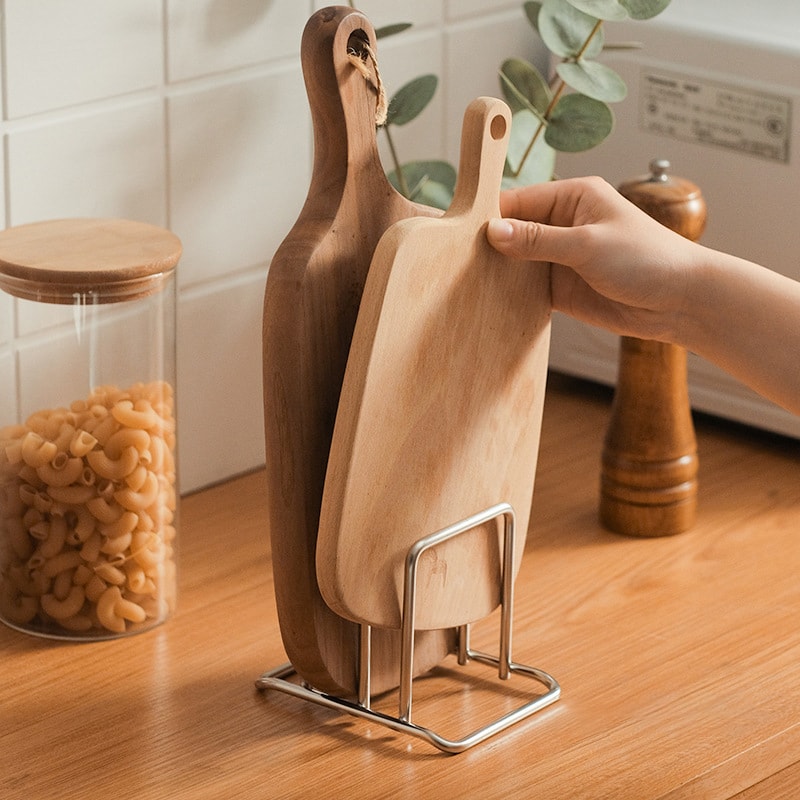 Stainless Steel Cutting Board Holder, Kitchen Storage Rack Organizer for Chopping Board