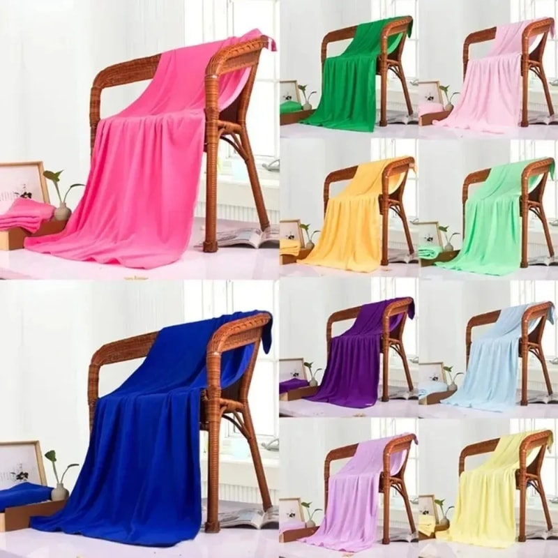 Large Microfibre Bath Towel, Comfortable Beach Towel, Fast Drying, Water Absorbent, Breathable Towel