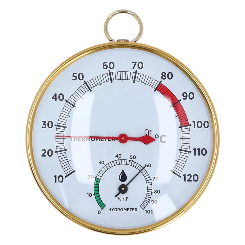Multipurpose Sauna Thermometer Hygrometer with Clear Scale, Simultaneous Display for Home Sauna