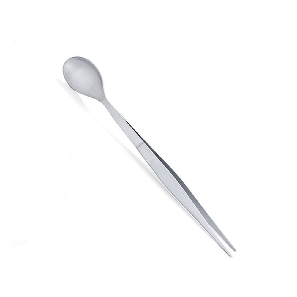 Stainless Steel Tasting Spoon Tweezers Dual Function Chef Cooker Spoon for Party Kitchen Accessories