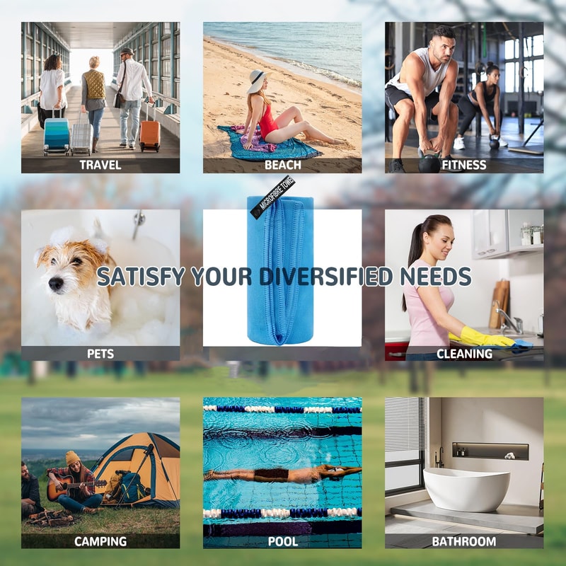 Absorbent Microfiber Bath Towel, Quick-Drying, Strong Absorbent Microfiber