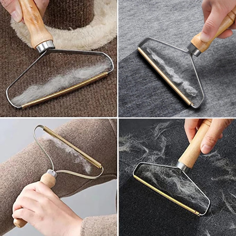 Portable Manual Hair Removal Agent, Carpet Wool Coat Clothes Shaver, Depilatory Ball Knitting Plush Double-Sided Razor