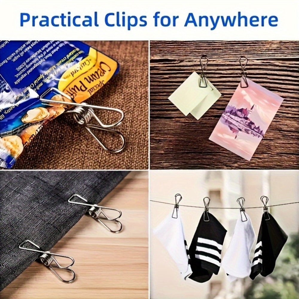 Stainless Steel Clothes Pins Durable Clothes Pegs MultiPurpose Utility Clips For Laundry Home Kitch 4